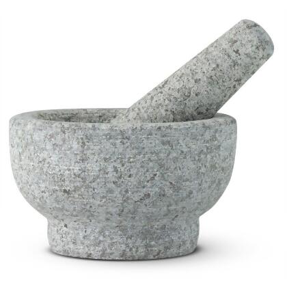 MAXAM KTHERBGRAY Granite Mortar & Pestle, Gray