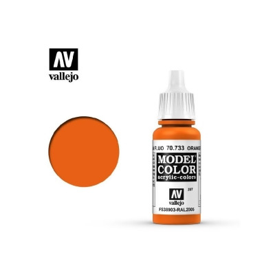 Vallejo Paint VLJ70733 17 ml Orange Fluorescent Acrylic Paint 