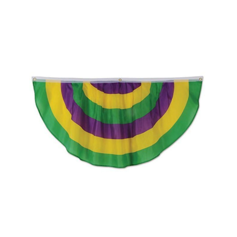 Beistle 54991-GGP Mardi Gras Fabric Bunting Decoration - Pack of 6