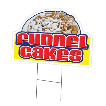 SignMission C-DC-1824-Funnel Cakes 18 x 24 in. Yard Sign & Stake - Funnel Cakes
