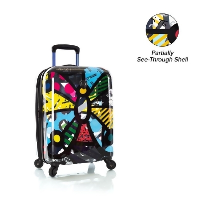 Heys 16405-6912-21 21 in. Britto & Transparent Butterfly Luggage, Multi Color 