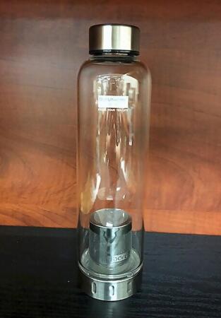 Mr. MJs HO-GW-F02-500ML Travel Glass Thermos with Stainless Steel Infuser Bottle 