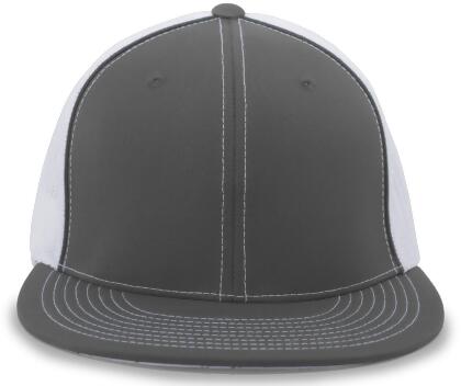 Pacific Headwear 4D5.197.L-XL D-Series Trucker Flexfit Cap, Graphite & White - Large & Extra Large