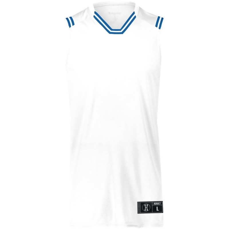 Holloway 224076 Retro Basketball Jersey - Royal/White - M