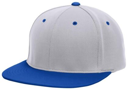 Pacific Headwear ES342.48P.L-XL Premium P-Tec Flexfit Cap, Silver & Royal - Large & Extra Large