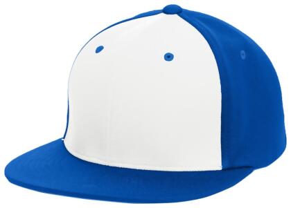 Pacific Headwear ES342.R58.L-XL Premium P-Tec Flexfit Cap, White & Royal - Large & Extra Large