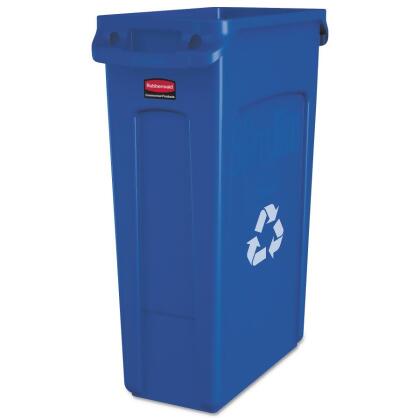 Rubbermaid Commercial 640-FG354007BLUE Slim Jim Recycling Container with Venting - Case of 4 - Pack of 4 