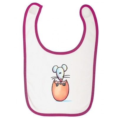 Supportershop SUP474 Mouse Baby Bib, Pink & White 
