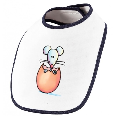 Supportershop SUP469 Mouse Baby Bib, Navy & White 