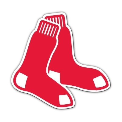 Fremont Die 2324568797 Boston Red Sox Car Style Socks Logo Magnet - 12 in. 