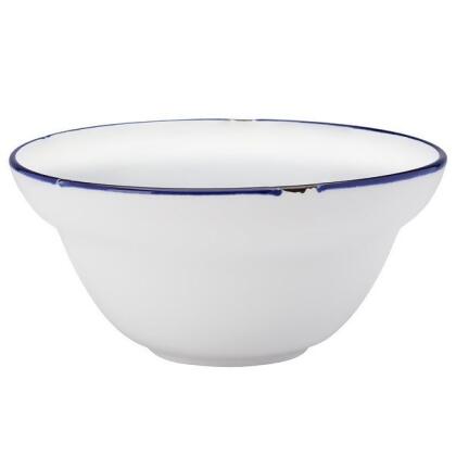 Luzerne L2105008797 12 oz White & Blue Porcelain Soup Bowl 