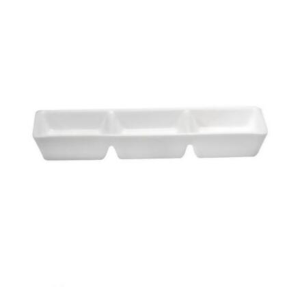 Oneida R4020000945 7.25 x 2.4 in. Fusion 3-Compartment Dish White 