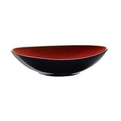 Oneida L6753074759 39 oz Rustic Crimson Porcelain Soup Bowl White