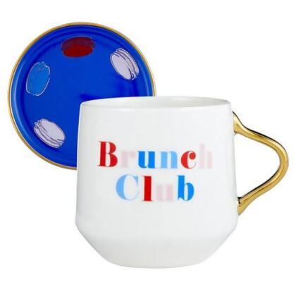 Creative Brands 10-04595-089 13 oz Brunch Mug & Coaster Lid - Brunch Club 