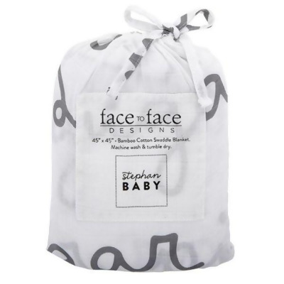 Creative Brands G5434 45 x 45 in. Face To Face Swaddle Blanket - Sugar Pie 