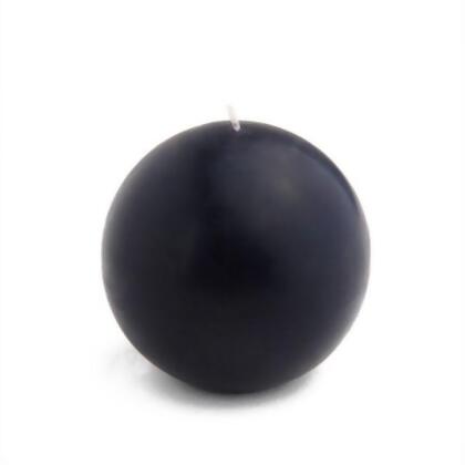 Jeco CBZ-035-6 4 in. Ball Candles, Black - 12 Piece 