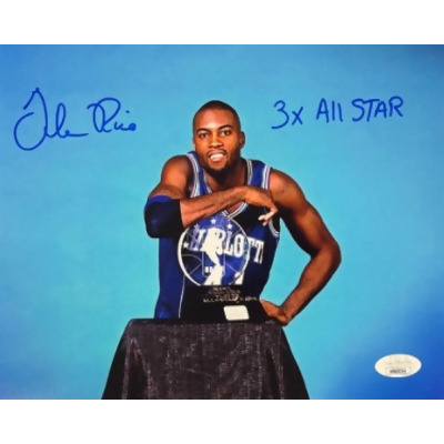 Athlon Sports CTBL-030652 8 x 10 in. Glen Rice Signed Charlotte Hornets 3X All Star- JSA Authenticated Autograph Photo 