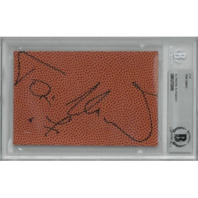 Athlon Sports CTBL-029708 3.5 x 5 in. Toni Kukoc Signed Basketball Texture Cut Signature- Beckett Encapsulated Chicago Bulls & Croatian Pink Panther Autograph 