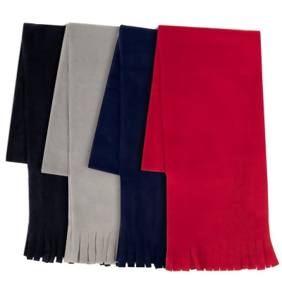 Trailmaker 2356244 60 x 8.5 in. Fleece Scarves with Fringe, Assorted Style - Case of 100 