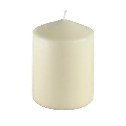 Jeco CPZ-3P34I 3 x 4 in. Pressed & Over-Dipped Pillar Candles, Ivory - Pack of 3