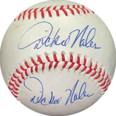 Athlon Sports CTBL-029553 Dickie Noles Signed Wilson Official Major League Baseball Signed Twice Minor Tone Spots Phillies & Cubs Autograph Baseball 
