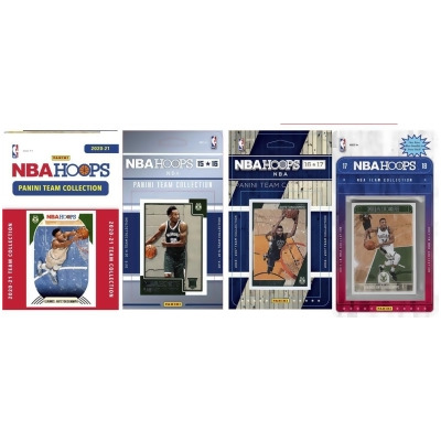 C & I Collectables BUCKS420TS NBA Milwaukee Bucks 4 Different Licensed Trading Card Team Sets 
