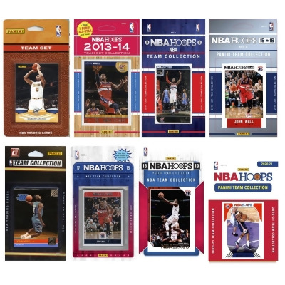 C & I Collectables WIZARDS820TS NBA Washington Wizards 8 Different Licensed Trading Card Team Sets 