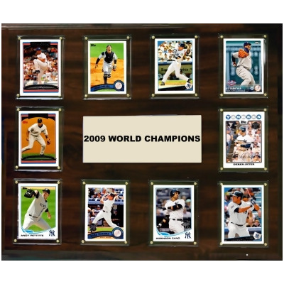 C & I Collectables 1518WS09 15 x 18 in. MLB New York Yankees 2009 World Series - 10-Card Plaque 