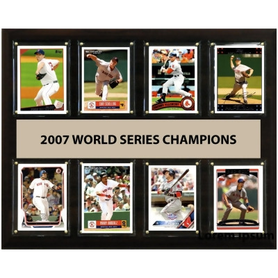 C & I Collectables 1215WS078C 12 x 15 in. MLB Boston Red Sox 2007 World Series - 8-Card Plaque 
