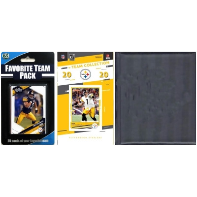 C & I Collectables 2020STEELERSTSC NFL Pittsburgh Steelers Licensed 2020 Score Team Set & Favorite Player Trading Card Pack Plus Storage Album 