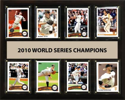 C & I Collectables 1215WS108C 12 x 15 in. MLB San Francisco Giants 2010 World Series - 8-Card Plaque