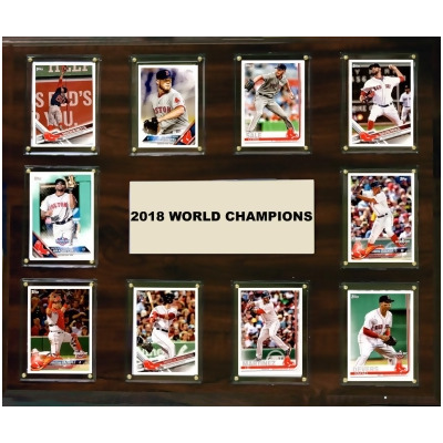 C & I Collectables 1518WS18 15 x 18 in. MLB Boston Red Sox 2018 World Series - 10-Card Plaque 