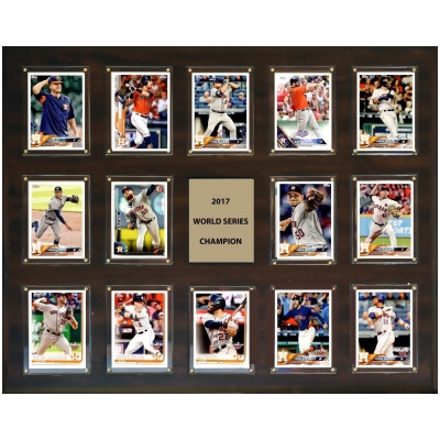 C & I Collectables 162014WS17 16 x 20 in. MLB Houston Astros 2017 World Series - 14-Card Plaque 