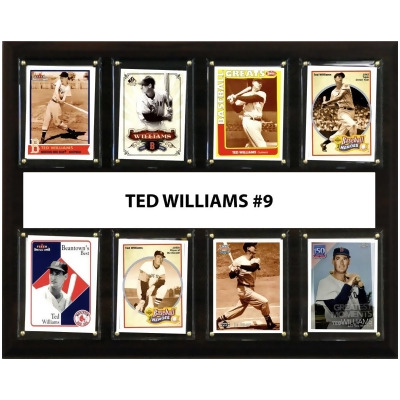 C & I Collectables 1215TEDWILL8C 12 x 15 in. MLB Ted Williams Boston Red Sox 8 Card Plaque 