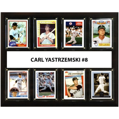 C & I Collectables 1215YAZ8C 12 x 15 in. MLB Carl Yastrzemski Boston Red Sox 8 Card Plaque 