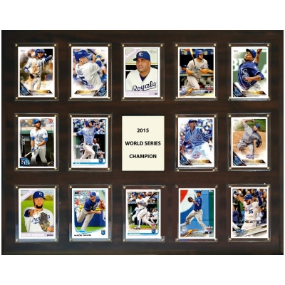 C & I Collectables 162014WS15 16 x 20 in. MLB Kansas City Royals 2015 World Series - 14-Card Plaque 