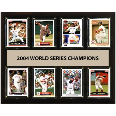 C & I Collectables 1215WS048C 12 x 15 in. MLB Boston Red Sox 2004 World Series - 8-Card Plaque 
