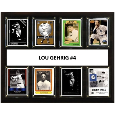 C & I Collectables 1215GEHRIG8C 12 x 15 in. MLB Lou Gehrig New York Yankees 8 Card Plaque 