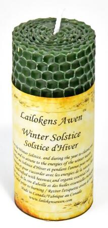 AzureGreen CLSWIN 4.25 in. Winter Solstice Altar Lailokens Awen Candle 
