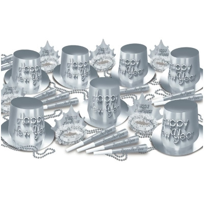 Beistle 80061-S50 Silver New Year Assortment for 50 Party Accessory 