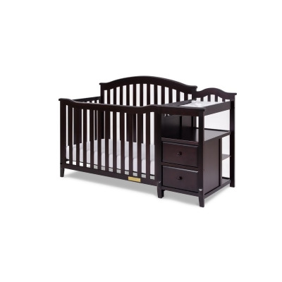 AFG Baby Furniture 4566E-016E Kali 4-in-1 Convertible Crib & Changer with Toddler Guardrail, Espresso 