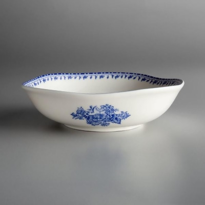 Oneida L6703061760 10 oz Lancaster Garden Porcelain Bowl Blue 