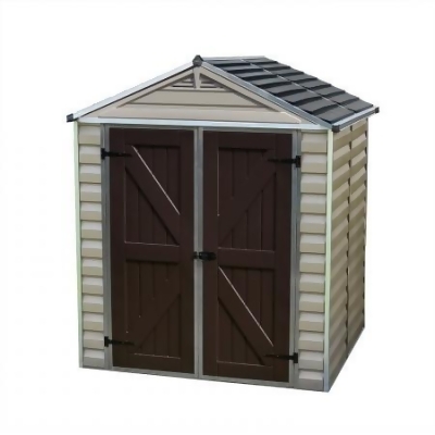Palram - Canopia HG9605T SkyLight Storage Shed - 6 x 5 ft. - Tan 