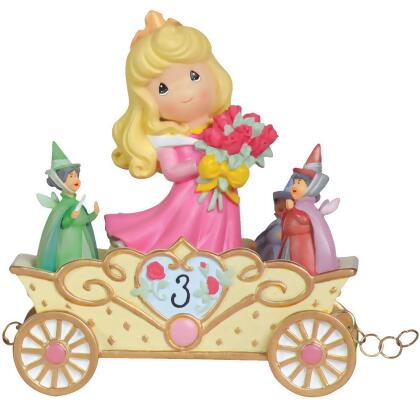 Precious Moments 104405 Now You are Three, A Beauty You Will Always & Forever Be Figurine - Multi Color 