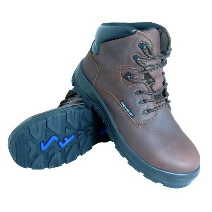 S Fellas by Genuine Grip 651-9.5W Women's Poseidon Waterproof Comp Toe Boots Brown - Size 9.5