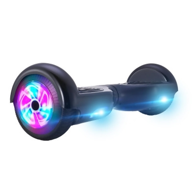 Glarewheel GWHB-M2BK Self Balancing Electric Scooter Hoverboard with Chrome Bluetooth Speakers, Black 