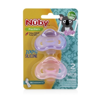 DDI 2360078 Nuby Natural Shape Pacifiers, Assorted Color - Case of 72 - Pack of 72 - 2 Count 