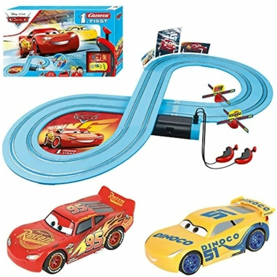 Carrera 20063037 First Disney Pixar Cars Race of Friends Beginner Slot Car Racing Track Set 