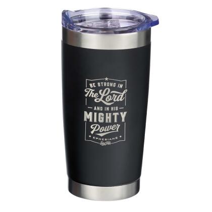 Christian Art Gifts 255581 Travel Mug - Be Strong in the Lord Eph 6-10 