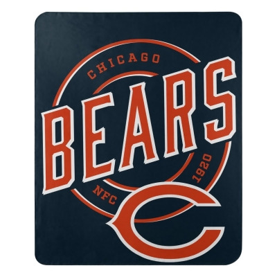 Caseys 9060427701 50 x 60 in. Chicago Bears Fleece Campaign Design Blanket 
